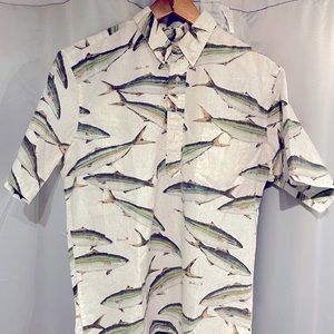 Reyn Spooner Gyotaku aloha shirt